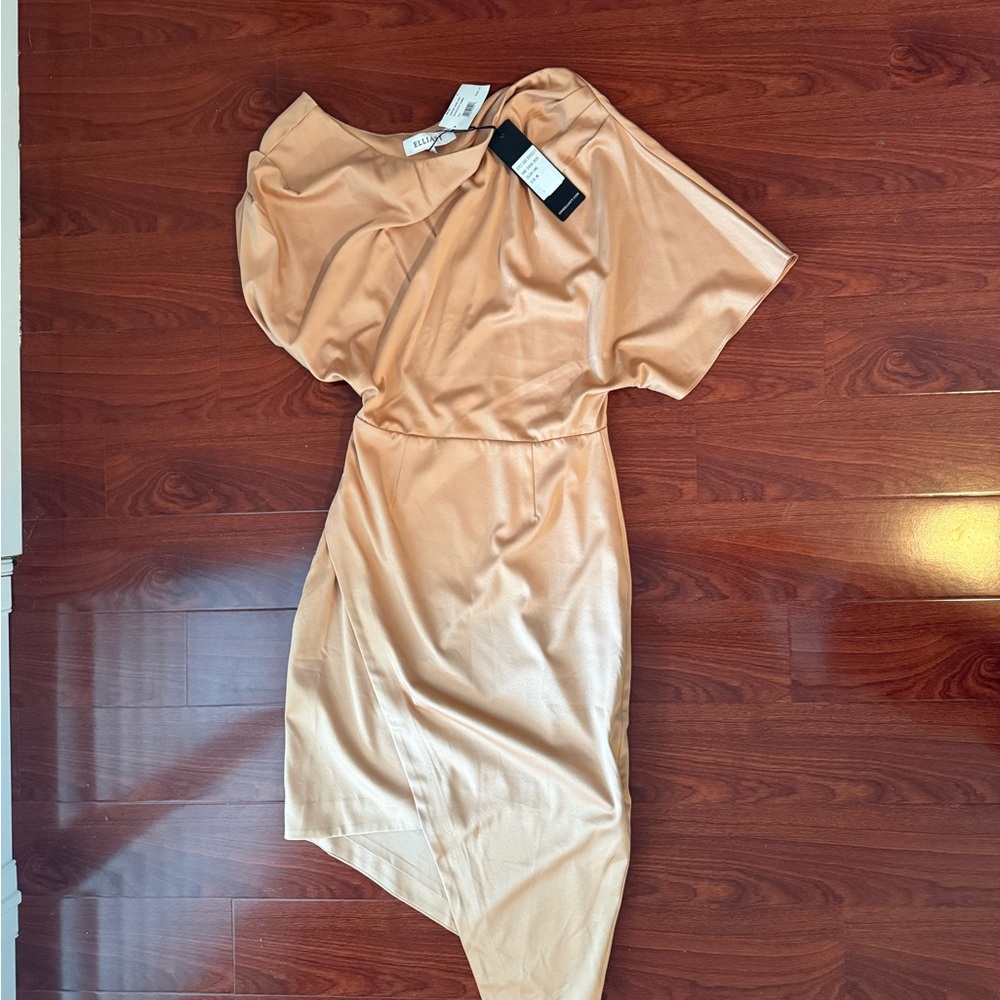 Elliatt Asymmetrical Tan Dress